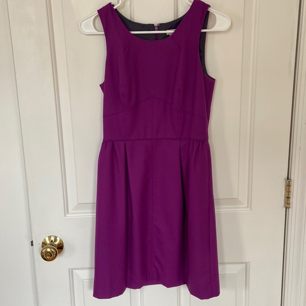 J Crew Purple Wool Blend Dress Size 2